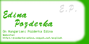 edina pozderka business card